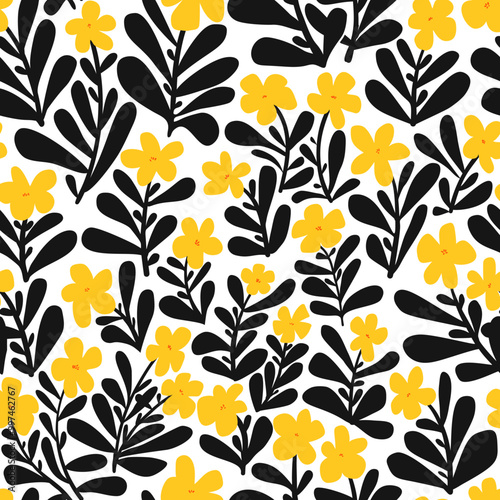 Yellow flowers pattern