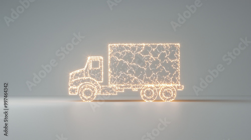 Glowing Delivery Truck: Abs...