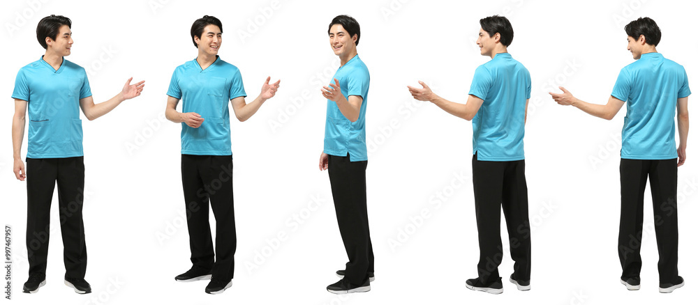 Obraz premium 男性医療スタッフ 人物切り抜き5アングル