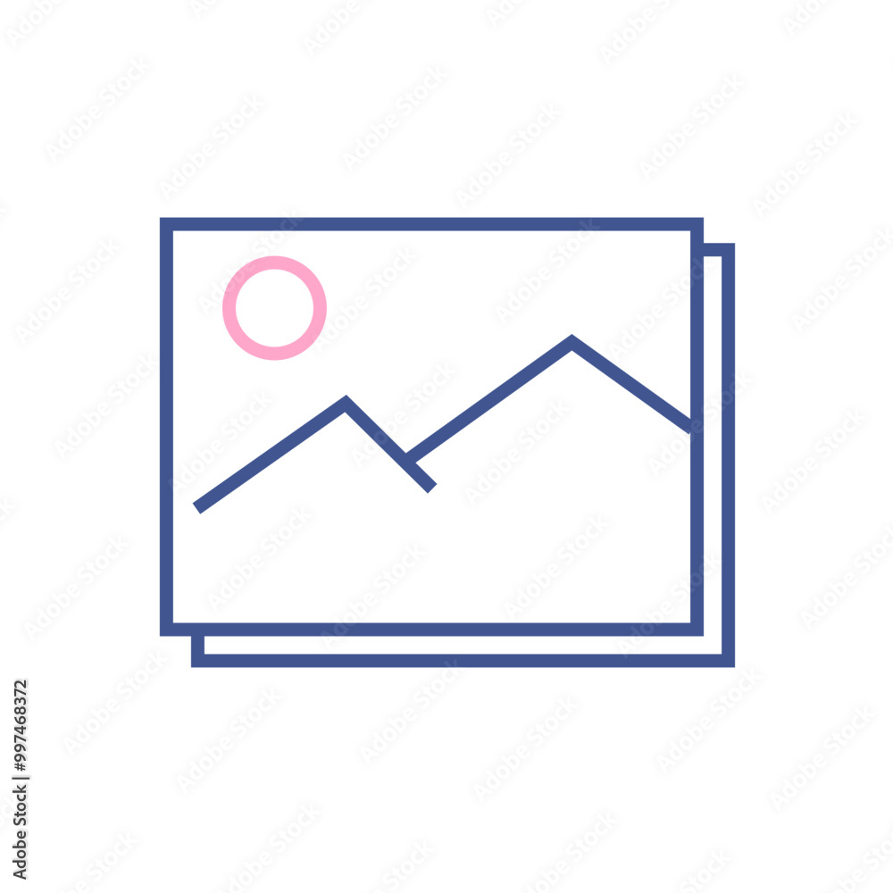 Illustration of pictures and content icons Illustration of pictures and content icons