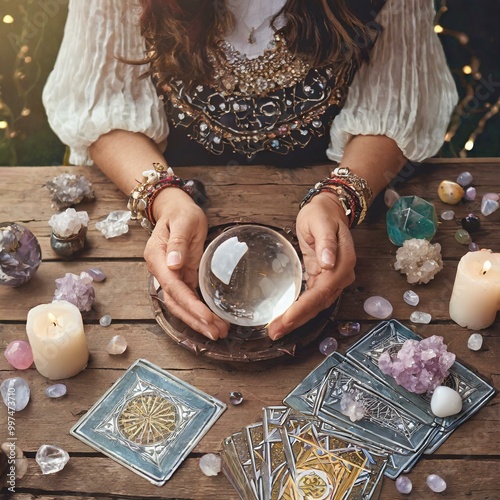 Psychic reading crystal ball