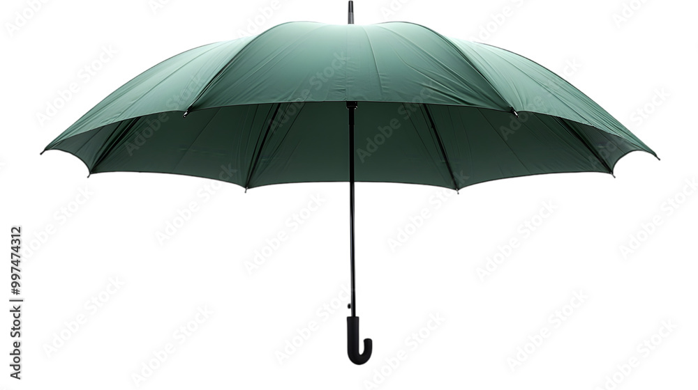 Large Green Umbrella Opened Wide for Protection