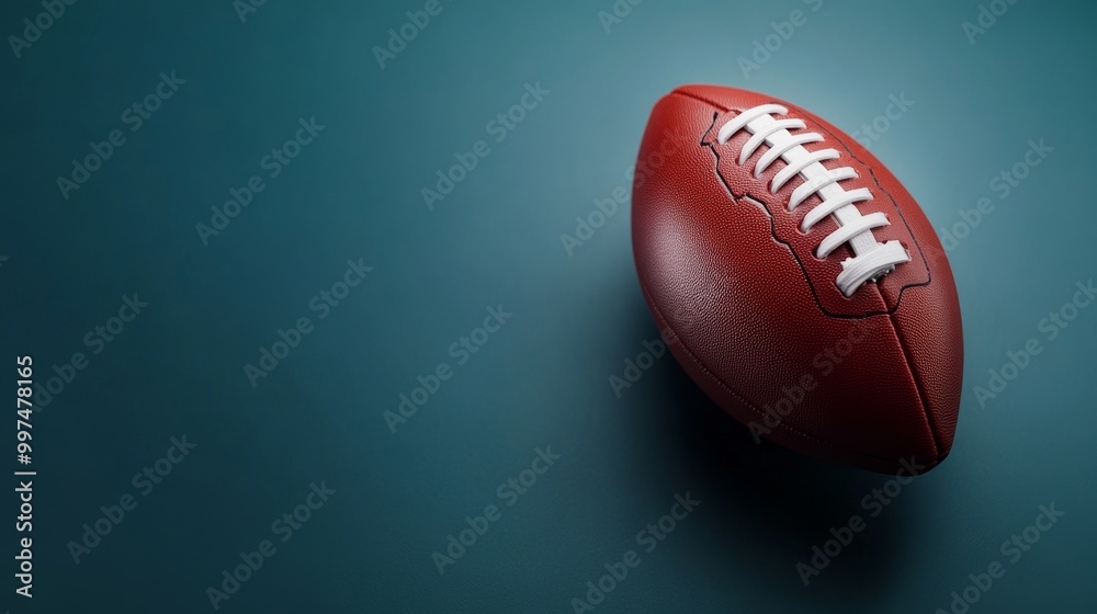 Classic American Football on Stylish Surface Classic American Football on Stylish Surface