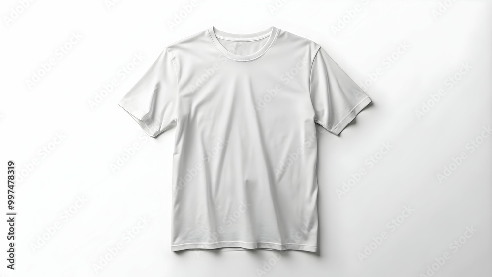 White t shirt mock-up on isolated white background, t shirt, white, mock-up, blank, apparel, garment, fashion, clothing White t shirt mock-up on isolated white background, t shirt, white, mock-up, blank, apparel, garment, fashion, clothing