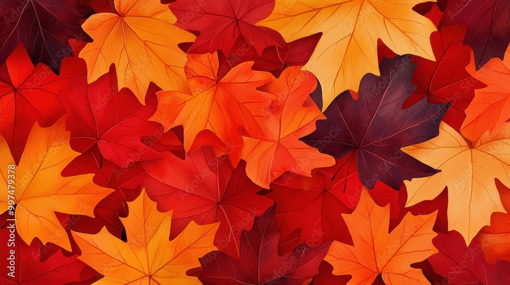 Autumn Leaves Background Red Orange Burgundy Maple Foliage Texture Autumn Leaves Background Red Orange Burgundy Maple Foliage Texture