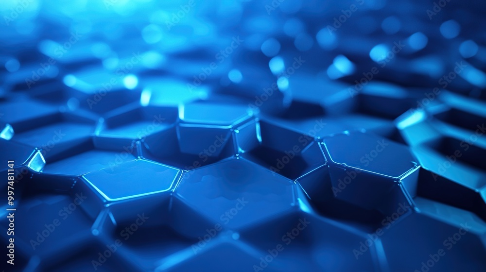 Abstract blue hexagonal pattern background. Abstract blue hexagonal pattern background.