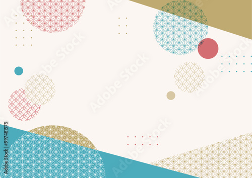 和風  グラフィック フレーム 背景素材