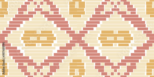Sari Pattern Korea Traditional Patternfolk Embroidery, Aztec Geometric Ornament Print. Design for Carpet, Wallpaper, Clothing, Wrapping, Fabric