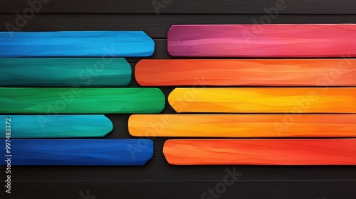 Wallpaper Mural Abstract Rainbow Wooden Plank Background   Colorful Geometric Pattern Torontodigital.ca