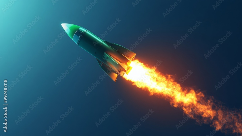 A rocket is ascending into the sky, leaving behind a vibrant trail of flames. The scene captures the thrill of human ingenuity as the craft defies gravity, surrounded by fading daylight. A rocket is ascending into the sky, leaving behind a vibrant trail of flames. The scene captures the thrill of human ingenuity as the craft defies gravity, surrounded by fading daylight.