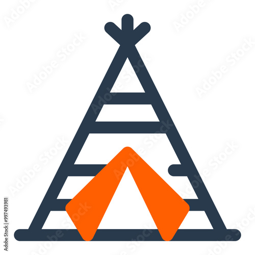 Traditional Teepee Tent with Triangular Entrance