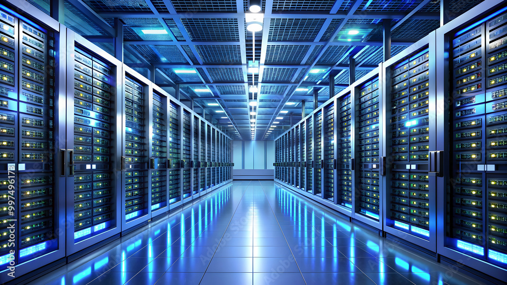 Data server network room with rows of servers, technology, data, servers, network, internet, room, storage Data server network room with rows of servers, technology, data, servers, network, internet, room, storage