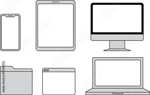 スマートフォン パソコン タブレット イラスト素材