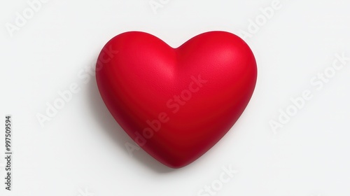 Red Heart 3D Icon   Love  Valentine s Day  Romance  Symbol  Graphic Design