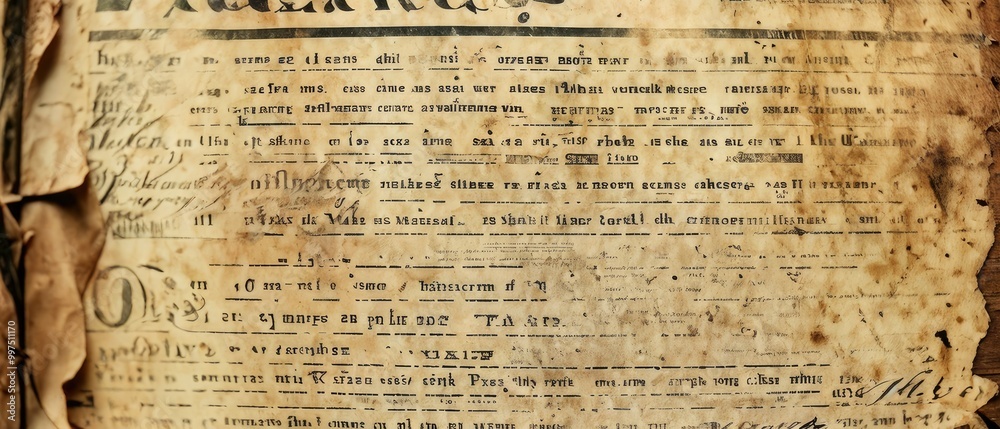 Obraz premium Antique Newspaper Page