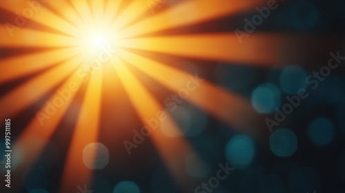 Wallpaper Mural Golden Light Rays Lens Flare Bokeh Background Torontodigital.ca