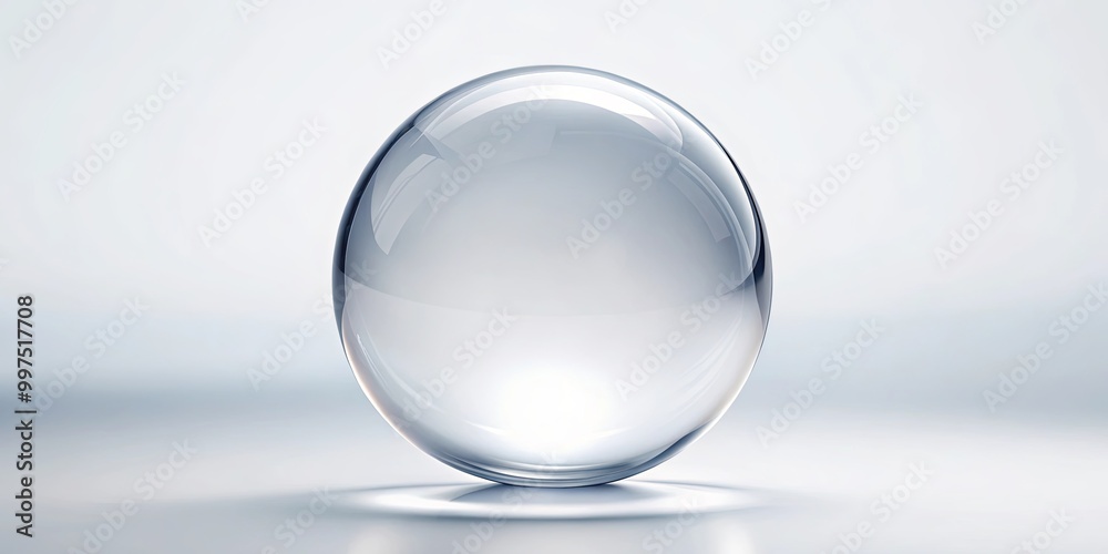 A translucent glass sphere reflects the light of a studio backdrop, showcasing its smooth surface and perfect curvature. A translucent glass sphere reflects the light of a studio backdrop, showcasing its smooth surface and perfect curvature.