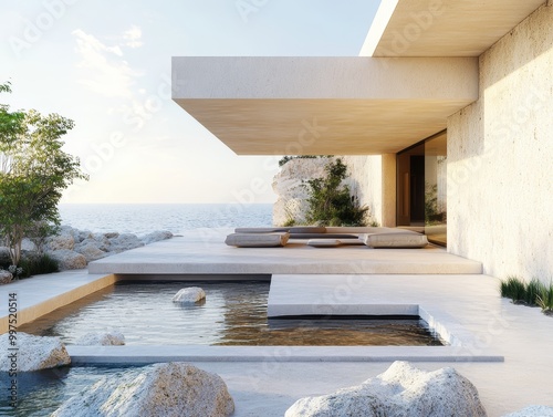 Seaside Serenity - Modern Minimalist Architecture by the Greek Waters photo