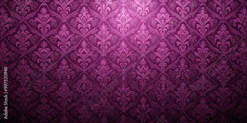 Elegant Damask Pattern with a Subtle Light Gradient in Deep Purple Hues