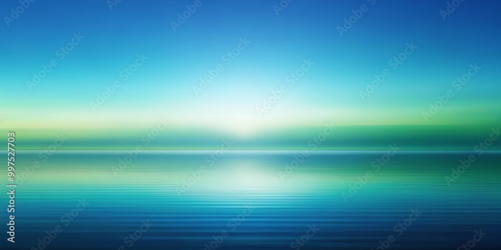 A Calm Sea at Dawn with a Gentle Horizon in the Distance