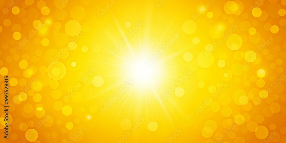 A bright yellow background with a shining sun, resembling a summer day with blurred circles of light and glowing rays. A bright yellow background with a shining sun, resembling a summer day with blurred circles of light and glowing rays.