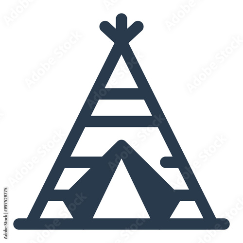 Traditional Teepee Tent with Triangular Entrance