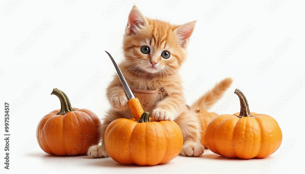 Cute cat carve pumpkins for halloween decorations Cute cat carve pumpkins for halloween decorations