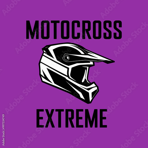 motocross helmet logo mascot extreme design illustration photo