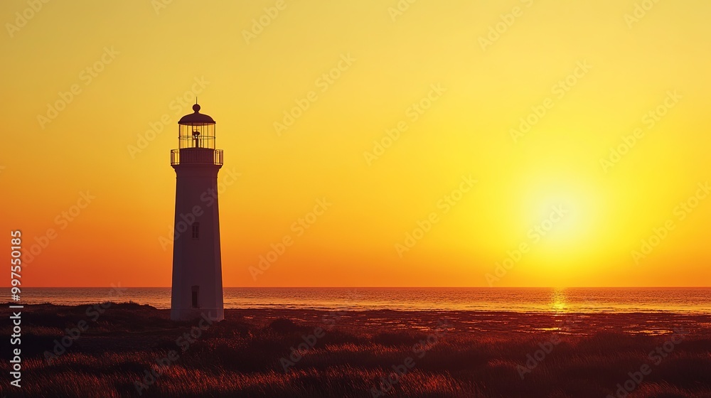 A picturesque lighthouse standing majestically by the seaside, surrounded by crashing waves and a clear blue sky. The image captures the charm and beauty of coastal scenery, emphasizing the lighthouse A picturesque lighthouse standing majestically by the seaside, surrounded by crashing waves and a clear blue sky. The image captures the charm and beauty of coastal scenery, emphasizing the lighthouse