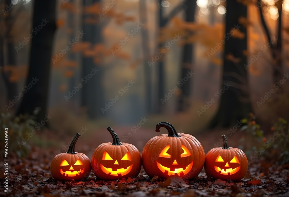 Fototapeta premium jack-o-lanterns for Halloween party