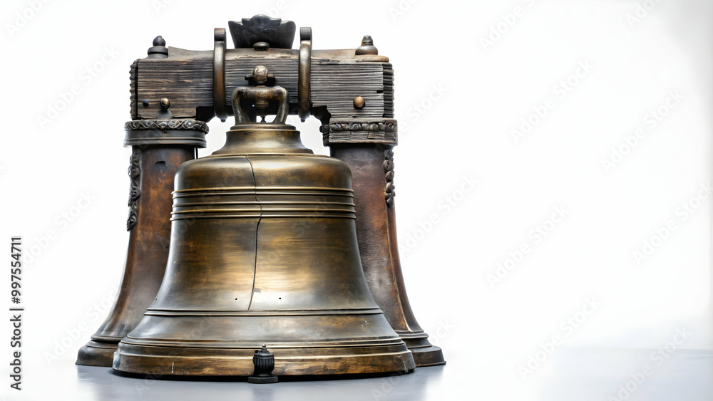 Historic Liberty Bell isolated on white background, historic, Liberty Bell, isolated, cut out, background, American history Historic Liberty Bell isolated on white background, historic, Liberty Bell, isolated, cut out, background, American history