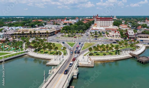 Traffic intersection in Davis Shores, St. Augustine, Florida, United States.