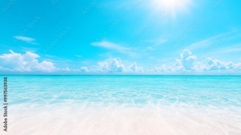Sparkling Ocean Water Under Bright Sunlight at a Tropical Beach Paradise Sparkling Ocean Water Under Bright Sunlight at a Tropical Beach Paradise