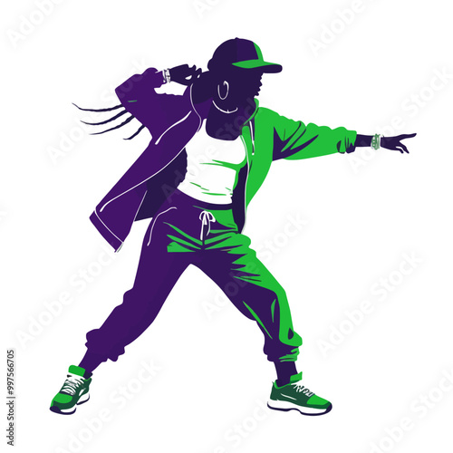 Hip-hop dance, PNG and vector