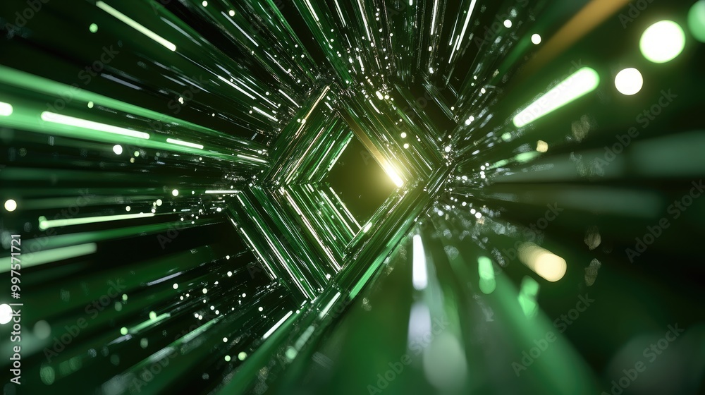 Abstract Green Light Rays in a Dynamic Space Abstract Green Light Rays in a Dynamic Space
