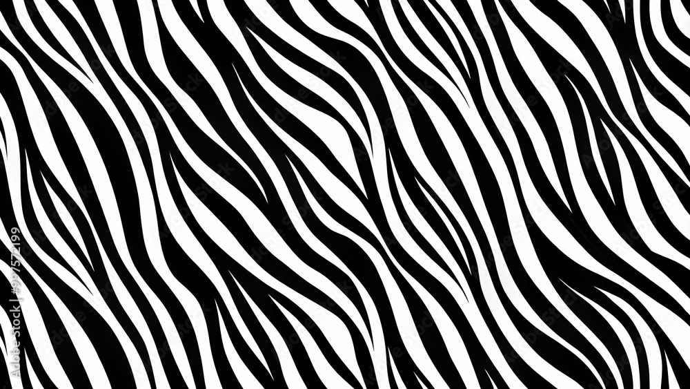 Obraz premium Monochrome zebra skin pattern, perfect for creating a bold and stylish design, zebra, black, white, monochrome, skin, pattern