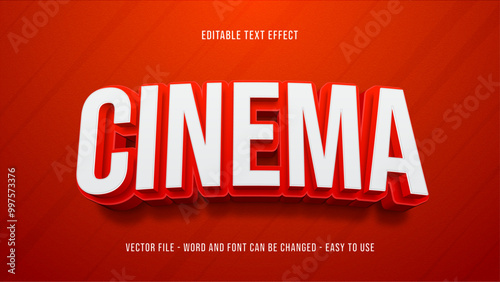 Cinematic editable text effect, movies text style effect