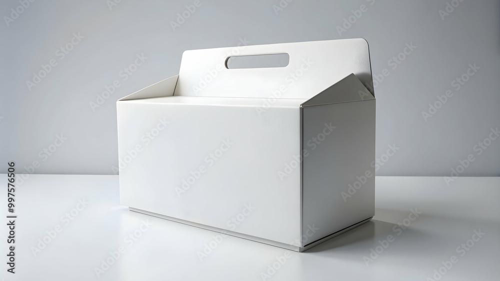 White carton box with handle mockup for laptop packaging , white, carton, box, handle, mockup, laptop, packaging White carton box with handle mockup for laptop packaging , white, carton, box, handle, mockup, laptop, packaging