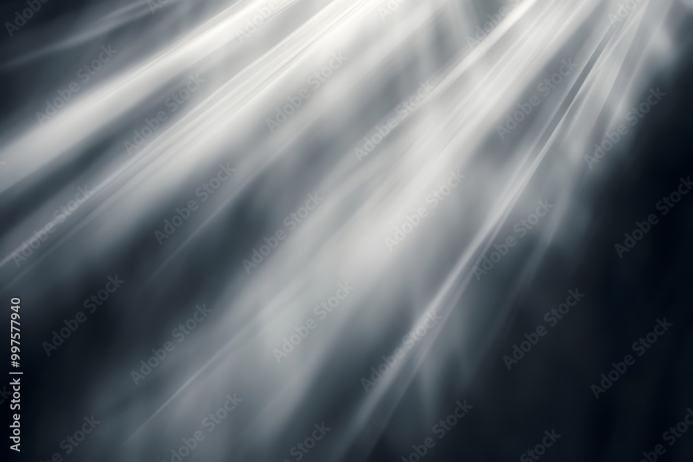 Dramatic Radiant Gradient with Luminous Rays of Light in a Atmospheric Background