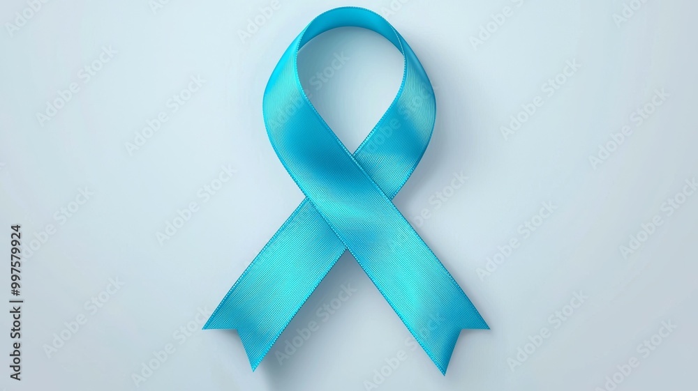 A blue ribbon with a white stripe A blue ribbon with a white stripe
