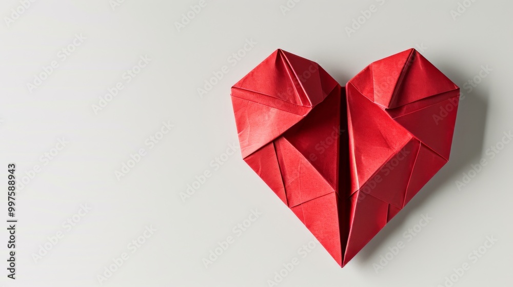 Red Origami Heart: A Simple and Beautiful Paper Craft