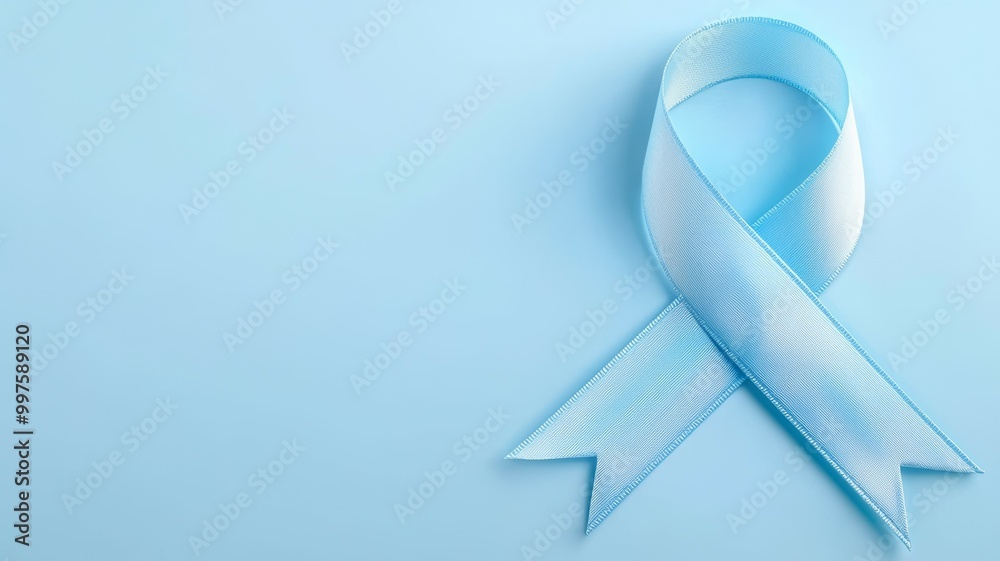 A ribbon with blue and white stripes is displayed on a blue background A ribbon with blue and white stripes is displayed on a blue background