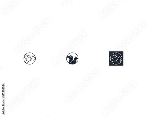 Dog and cat logo design template vector, line of pet logo design suitable for pet shop, store, cafe, business, hotel, veterinary clinic, Domestic animal vector illustration logotype, sign, symbol.