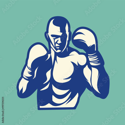 illustration of a boxer athlete