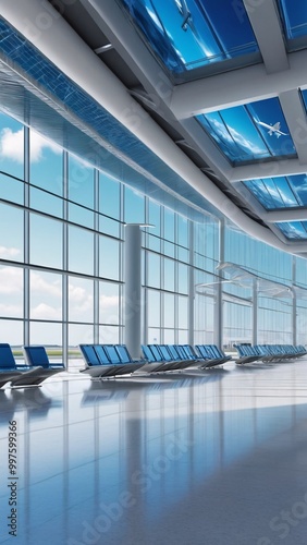 Wallpaper Mural interior of a airport Torontodigital.ca
