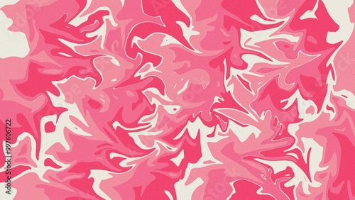 White, Pink, Hot Pink, Fuchsia gradient background with noise. Abstract wavy liquid background, saturated vivid color blend. Modern design template for poster, banner, brochure, flyer, cover, website