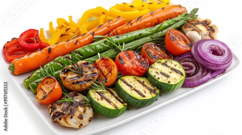 Grilled Vegetable Platter: Zucchini, Carrots, Tomatoes, and More