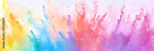 Abstract Colorful Powder Explosion Background