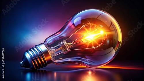 A glowing light bulb illuminates a dark backdrop, sparking inspiration and creativity. Let this visual serve as a