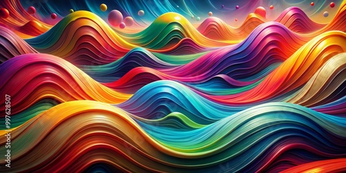 A lively abstract backdrop featuring colorful waves and fluid shapes, offering a dynamic visual experience that